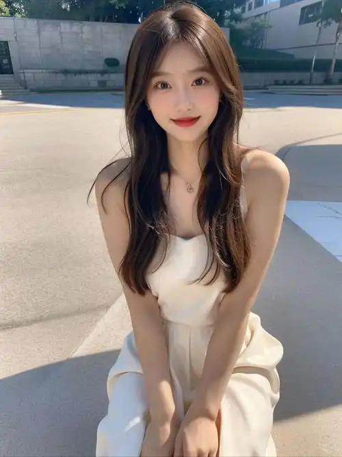 美女,纯白仙女风穿搭指南,优雅长发女孩示范时尚新潮流