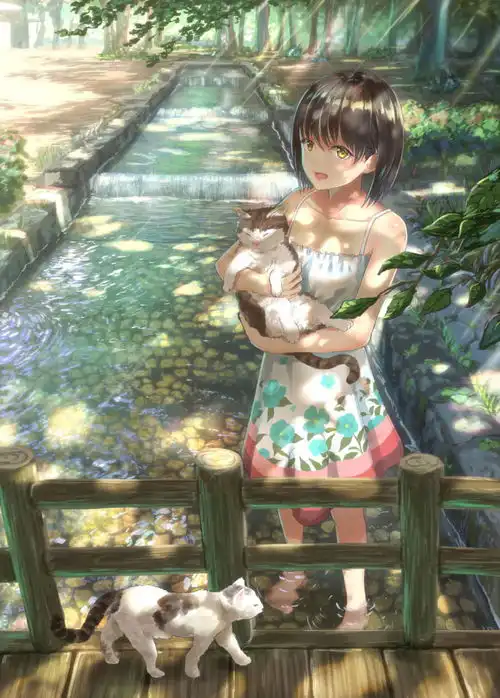 日本女孩浪漫唯美插画设计