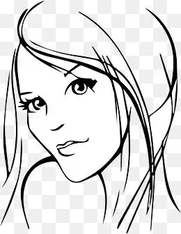 免费下载女孩简笔画图片大全千库网png