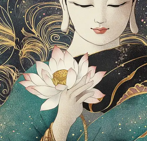 灵库佛莲若能静坐,看世间一切如梦,若能如莲,任风吹雨打,依然清纯无染佛陀喜欢莲花,主要是因为莲花在佛教文化中象征着清净觉悟超脱在佛教的象征体系中