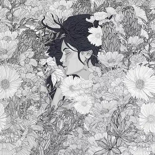 绽放在花丛中,当鲜花遇上色彩,美极了