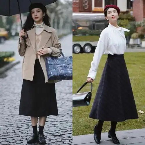 立春了才发现半身长裙才是优雅女人正确打开方式,美得犯规