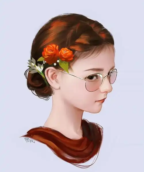 他笔下的美女头像干净透明,真的美得不可方物沉鱼落雁收了收了