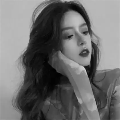 冷酷黑白女生头像,眼中带着杀气高冷气质霸气女