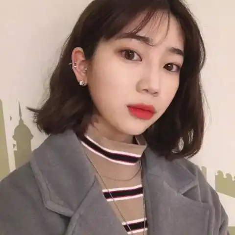 女头部位头像短发大脸