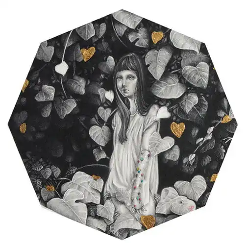 插画设计精选paulettejo女孩肖像插画作品