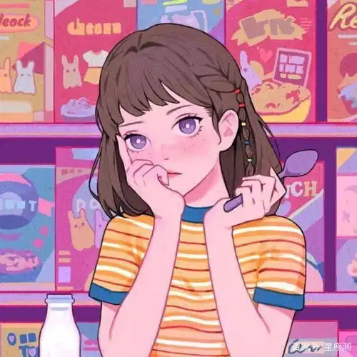 黑白漫画头像女闺蜜朦朦