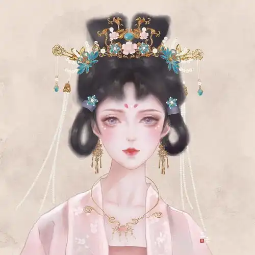 动漫女生头像超绝唯美的粉色系古风头像