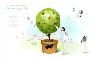 小女孩与盆景psd素材