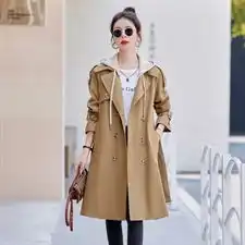 中长款风衣女2024春装新款女装韩版时尚显瘦双排扣女士春秋外套潮