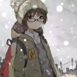 戴眼镜美女卡通头像途锐