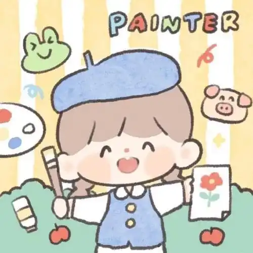 小女孩头像可爱简笔画漠