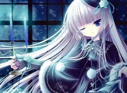 急求这样的动漫图片最好多一点就是一个动漫少女提着裙子的