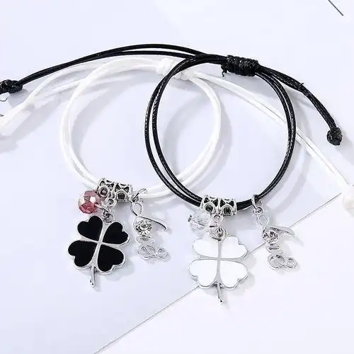 情侣手链女学生韩版闺蜜手环男简约森系三人古风手链姐妹二人手镯