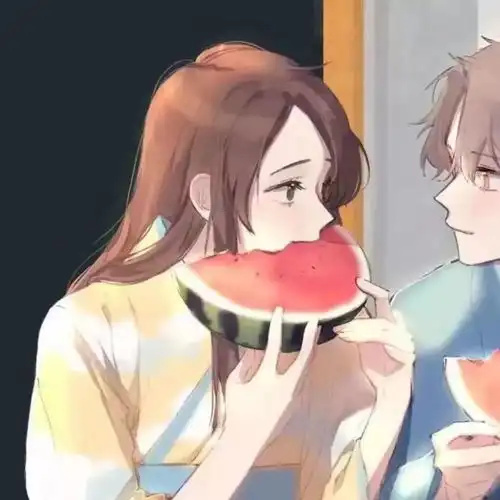 动漫暴富墨镜情侣头像