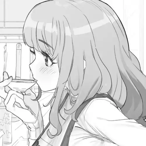 qq头像女生黑白的漫画下