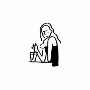 简笔画头像女手绘图片,头像其实越简单的越好