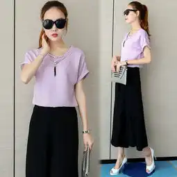 阔腿裤套装女夏2016新款气质名媛小香风时尚休闲夏装两件套女装潮