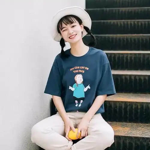 原宿风港味t恤,小清新韩范bf风