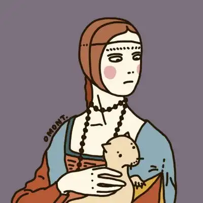 卡通女头像,手绘系有点抽象的图片