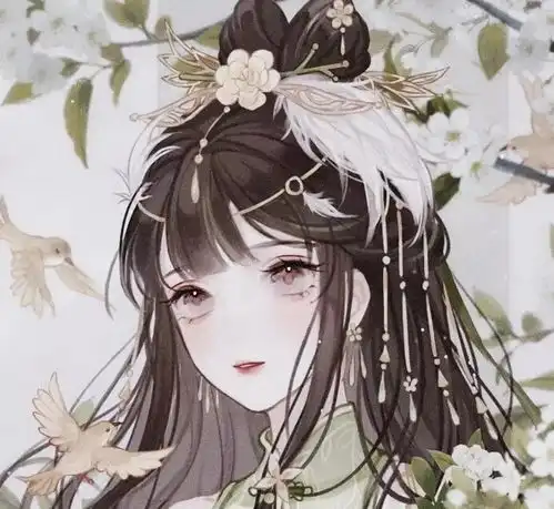 头像未若惊鸿轻挽髻,素语落笺书云鬟