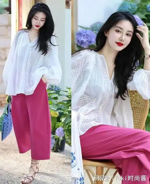 优雅女人夏天别总穿黑白色,彩色系穿搭明媚时尚,非常提回头率