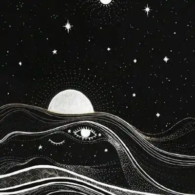 动物风景唯美手绘头像超简单好看的创意黑白画