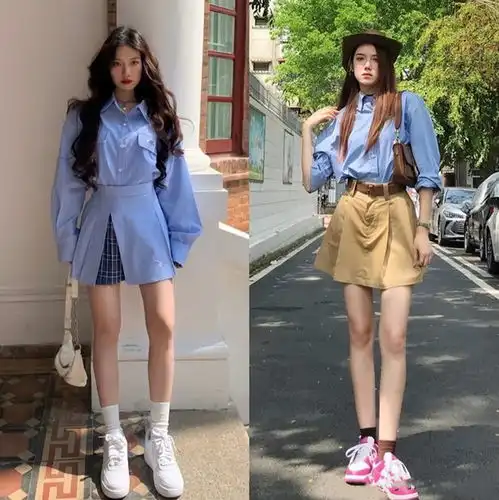 被上海街拍惊艳了满街都是连衣裙运动鞋,却个个时髦又好看