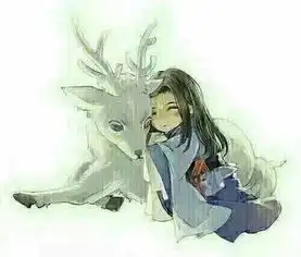 带鹿角的情侣头像一对