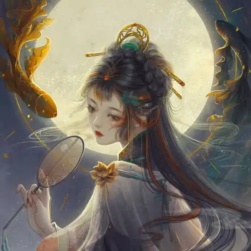 呆萌头像古风女生白蛇图