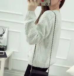 毛衣女套头宽松韩版冬季长袖学生保暖打底衫单件针织衫