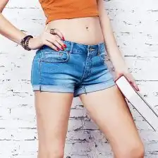 欧美风牛仔短裤女