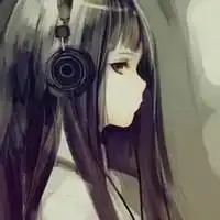 女生头像动漫侧脸夕阳