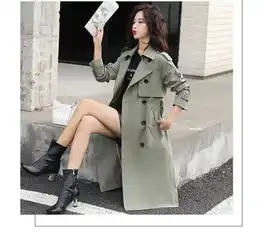 2019秋季新款女装风衣女中长款时尚气质修身过膝英伦风大衣外套潮zcy