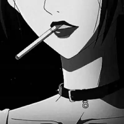 暗黑系动漫女头黑白