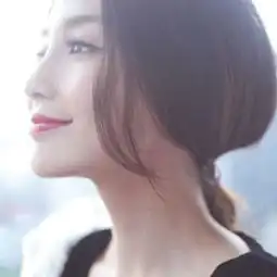 普通自然真人头像女侧脸