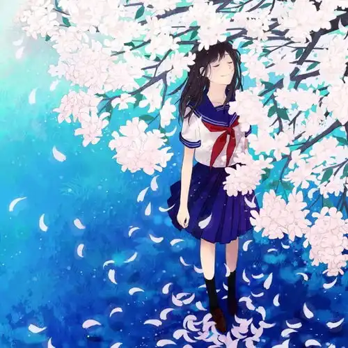 蓝天图片唯美女生头像动