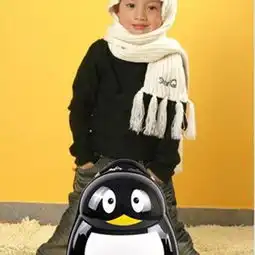 憨憨可爱儿童卡通黑色小企鹅拉杆箱购买即送小企鹅儿童书包cq637716图片大全邮乐官方网站