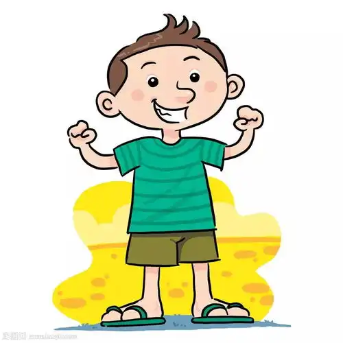 小男孩打坐卡通头像
