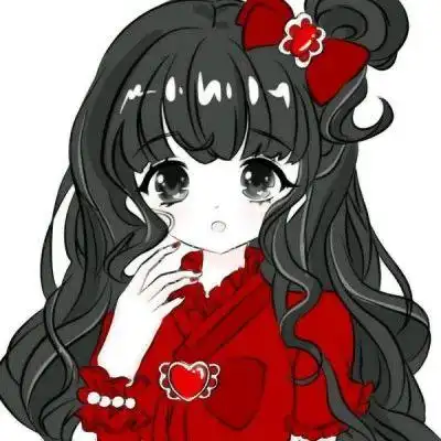 卡通红色头像女动漫