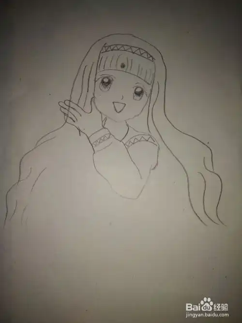 动漫女孩简笔画教程