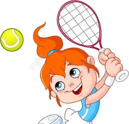 卡通打网球女孩矢量图免费下载eps格式编号16749600千图网