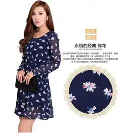 婵真2014新款女连衣裙韩版修身时尚休闲碎花连衣裙百褶公主裙女连衣裙1326