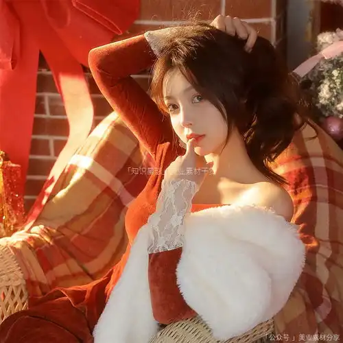 无水印女生头像圣诞节