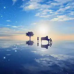 蓝天图片唯美女生头像红