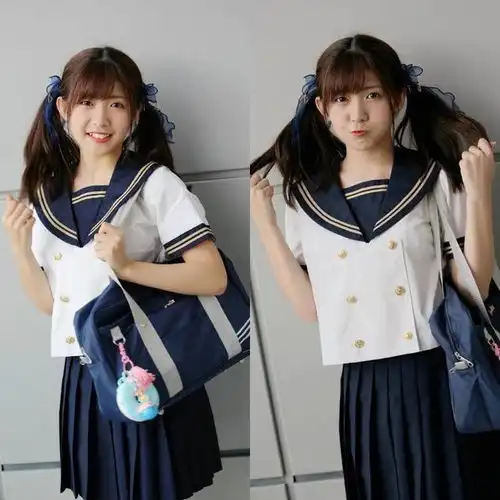 明星穿上jk制服,鞠婧祎甜美动人,杨超越变身学姐