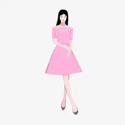 淑女的站姿手绘高清图图片素材其他格式下载动漫人物大全