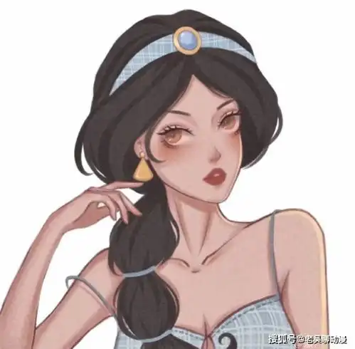 迪士尼公主烟熏妆,茉莉公主性感美丽,贝儿公主楚楚动人