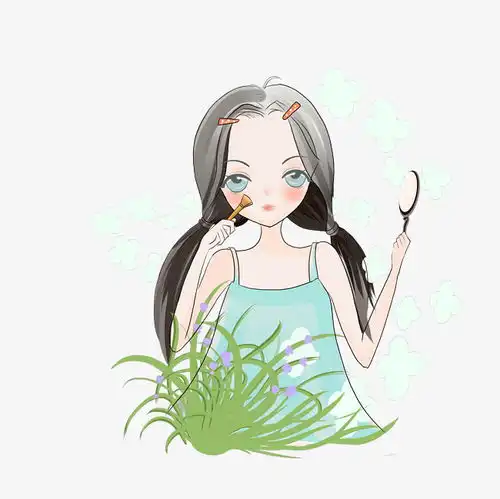 欧美风小女孩化妆插画图片素材其他格式下载动漫人物大全