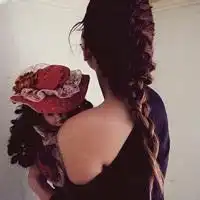 麻花辫头像女生背过去炸麻花辫可爱女性背影头像